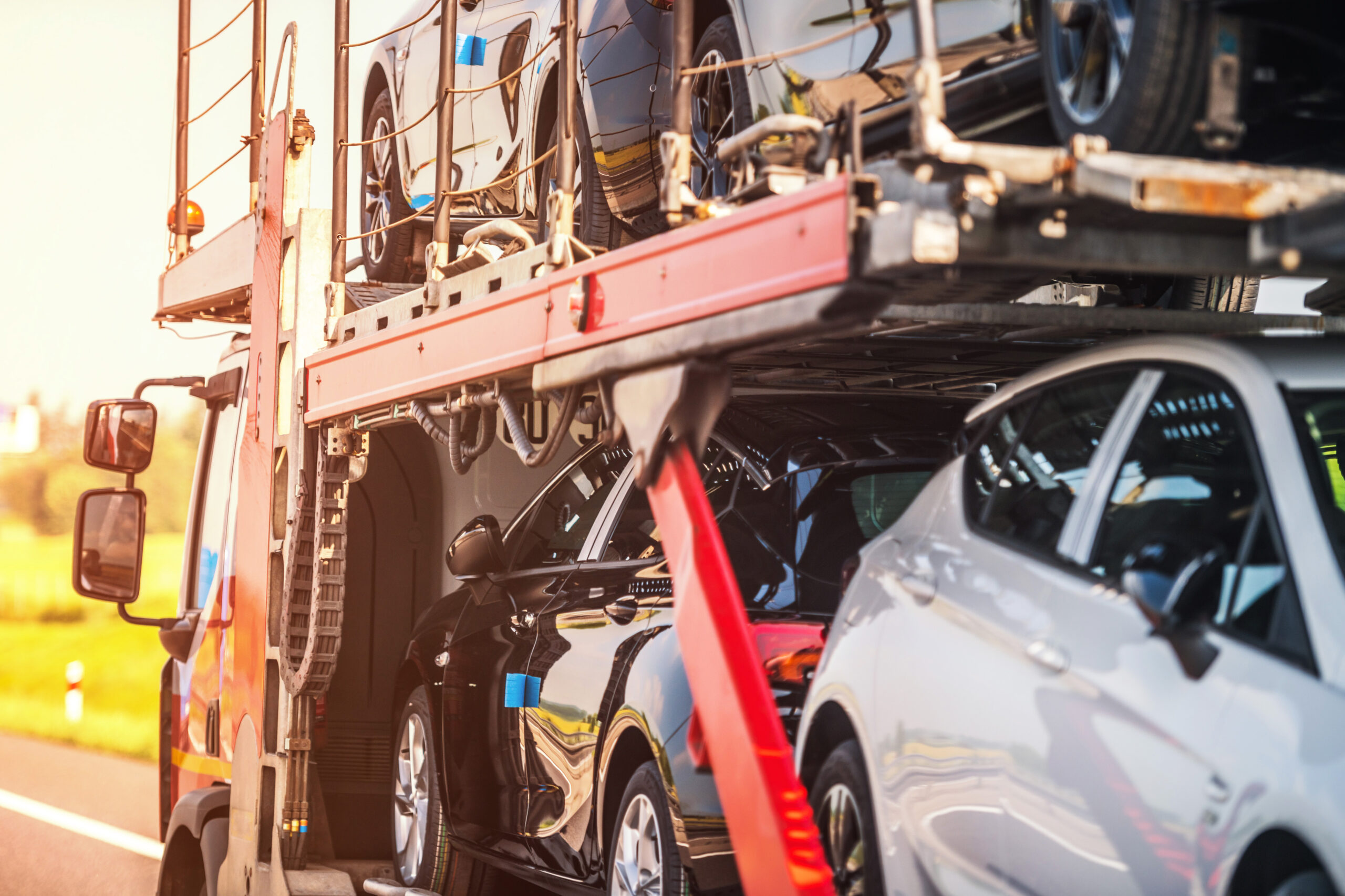 Brand new cars transportation
